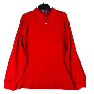 Polo Ralph Lauren Long Sleeve Polo Mens XL Red Pony Logo Casual Classic